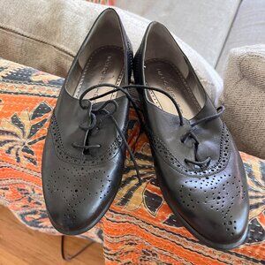 Marc Fisher Black Leather Oxford Lace Shoes